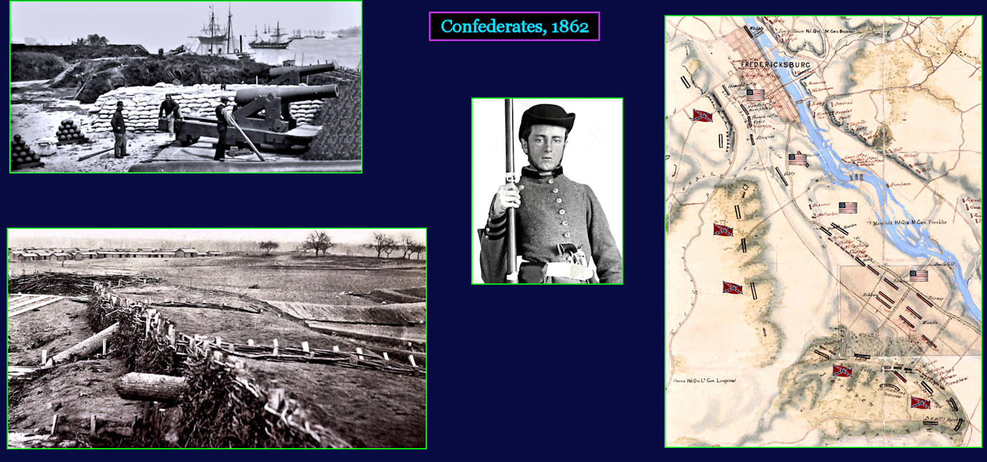 Confederate fortifications,1862